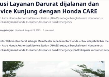 Solusi Layanan Darurat dijalanan dan Service Kunjung dengan Honda CARE