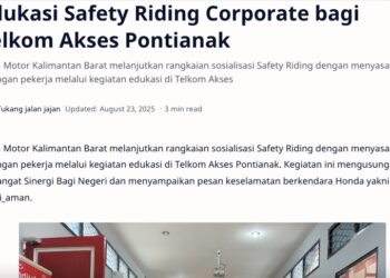 Edukasi Safety Riding Corporate bagi Telkom Akses Pontianak