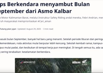 Tips Berkendara menyambut Bulan September dari Asmo Kalbar