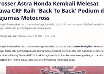 Crosser Astra Honda Kembali Melesat Bawa CRF Raih ‘Back To Back’ Podium di Kejurnas Motocross