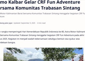 Asmo Kalbar Gelar CRF Fun Adventure bersama Komunitas Trabasan Sintang