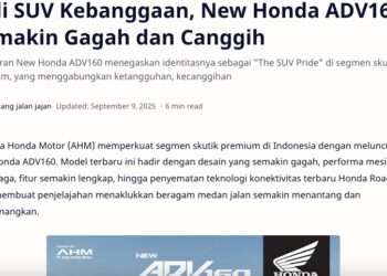 Jadi SUV Kebanggaan, New Honda ADV160 Semakin Gagah dan Canggih