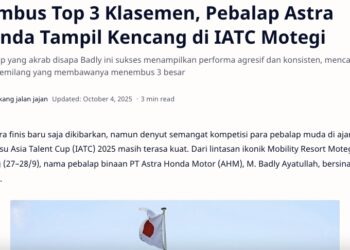 Tembus Top 3 Klasemen, Pebalap Astra Honda Tampil Kencang di IATC Motegi