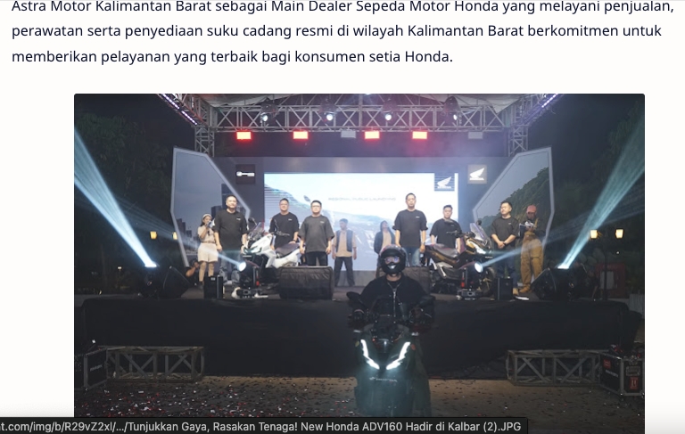 Tunjukan Gaya, Rasakan Tenaga! New Honda ADV160 Hadir di Kalbar