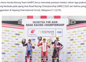 CBR Series Melesat, Pebalap Astra Honda Raih Tiga Podium ARRC Malaysia