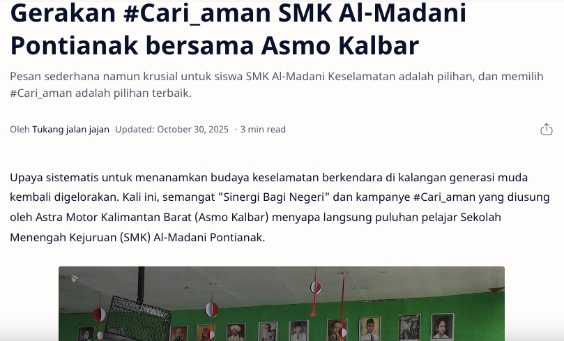 Promo Motor Honda di HALOFEST dari Astra Motor Kalbar