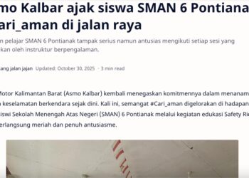 Asmo Kalbar ajak Siswa SMPN 4 Pontianak sadar #Cari_aman sejak dini