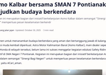 Asmo Kalbar ajak siswa SMAN 6 Pontianak #Cari_aman di jalan raya