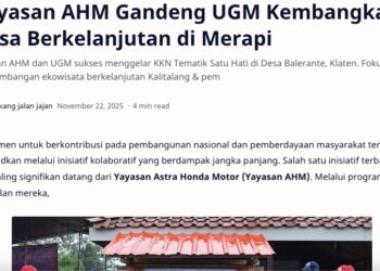 Yayasan AHM Gandeng UGM Kembangkan Desa Berkelanjutan di Merapi