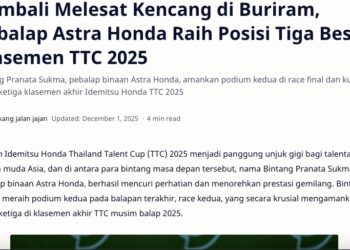 Kembali Melesat Kencang di Buriram, Pebalap Astra Honda Raih Posisi Tiga Besar Klasemen TTC 2025