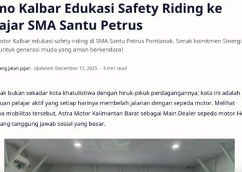 Asmo Kalbar Edukasi Safety Riding ke Pelajar SMA Santu Petrus