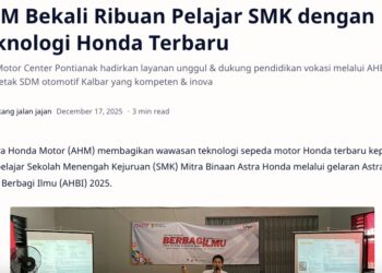 AHM Bekali Ribuan Pelajar SMK dengan Teknologi Honda Terbaru