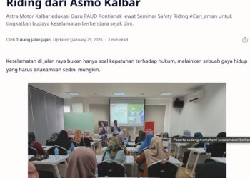 Guru PAUD Pontianak ikut Semina Safety Riding dari Asmo Kalbar