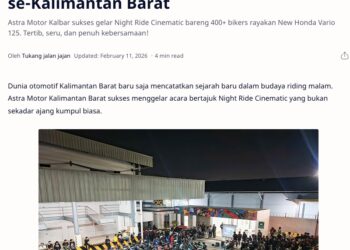 Night Ride Cinematic dengan Bikers Matic se-Kalimantan Barat