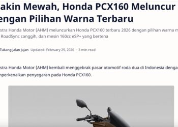 Makin Mewah, Honda PCX160 Meluncur dengan Pilihan Warna Terbaru