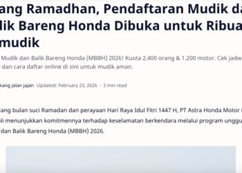 Jelang Ramadhan, Pendaftaran Mudik dan Balik Bareng Honda Dibuka untuk Ribuan Pemudik