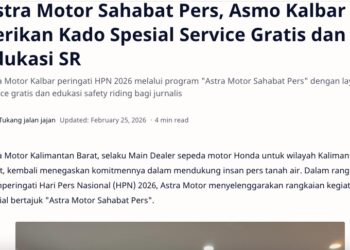 Astra Motor Sahabat Pers, Asmo Kalbar berikan Kado Spesial Service Gratis dan Edukasi SR