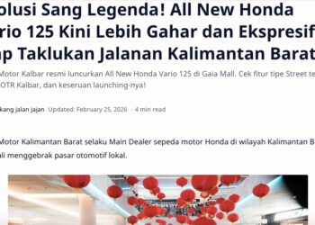 Evolusi Sang Legenda! All New Honda Vario 125 Kini Lebih Gahar dan Ekspresif, Siap Taklukan Jalanan Kalimantan Barat