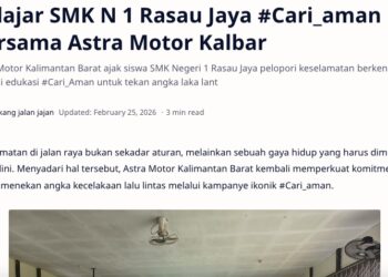 Pelajar SMK N 1 Rasau Jaya #Cari_aman bersama Astra Motor Kalbar