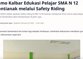 Asmo Kalbar Edukasi Pelajar SMA N 12 Pontianak melalui Safety Riding
