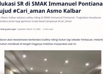 Edukasi SR di SMAK Immanuel Pontianak wujud #Cari_aman Asmo Kalbar