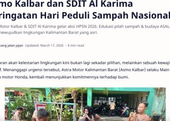 Asmo Kalbar dan SDIT Al Karima Peringatan Hari Peduli Sampah Nasional