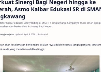 Perkuat Sinergi Bagi Negeri hingga ke daerah, Asmo Kalbar Edukasi SR di SMAN 1 Singkawang