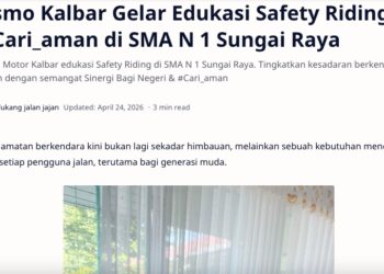 Asmo Kalbar Gelar Edukasi Safety Riding, #Cari_aman di SMA N 1 Sungai Raya