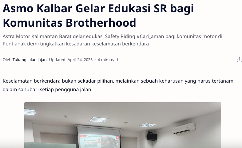 Asmo Kalbar Gelar Edukasi SR bagi Komunitas Brotherhood