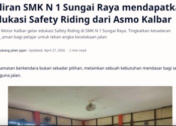 Giliran SMK N 1 Sungai Raya mendapatkan Rdukasi Safety Riding dari Asmo Kalbar