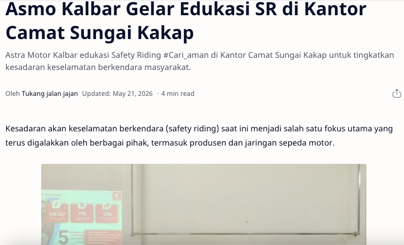 Asmo Kalbar Gelar Edukasi SR di Kantor Camat Sungai Kakap