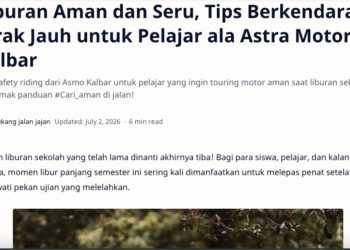Liburan Aman dan Seru, Tips Berkendara Jarak Jauh untuk Pelajar ala Astra Motor Kalbar