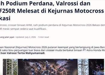 Raih Podium Perdana, Valrossi dan CRF250R Melesat di Kejurnas Motocross Bekasi