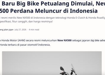 Era Baru Big Bike Petualang Dimulai, New NX500 Perdana Meluncur di Indonesia