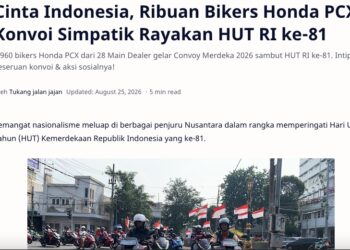 Cinta Indonesia, Ribuan Bikers Honda PCX Konvoi Simpatik Rayakan HUT RI ke-81