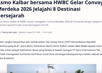 Asmo Kalbar bersama HWBC Gelar Convoy Merdeka 2026 Jelajahi 8 Destinasi Bersejarah