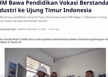 AHM Bawa Pendidikan Vokasi Berstandar Industri ke Ujung Timur Indonesia