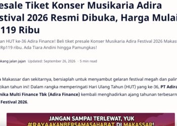 Presale Tiket Konser Musikaria Adira Festival 2026 Resmi Dibuka, Harga Mulai Rp119 Ribu