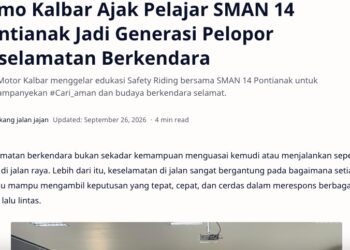 Asmo Kalbar Ajak Pelajar SMAN 14 Pontianak Jadi Generasi Pelopor Keselamatan Berkendara
