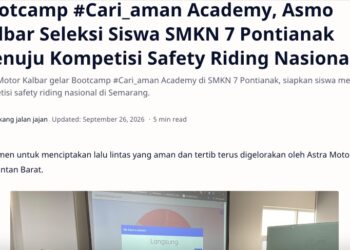 Bootcamp #Cari_aman Academy, Asmo Kalbar Seleksi Siswa SMKN 7 Pontianak Menuju Kompetisi Safety Riding Nasional
