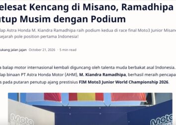 Melesat Kencang di Misano, Ramadhipa Tutup Musim dengan Podium