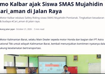 Asmo Kalbar ajak Siswa SMAS Mujahidin #Cari_aman di Jalan Raya