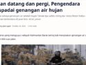Hujan datang dan pergi, Pengendara waspadai genangan air hujan